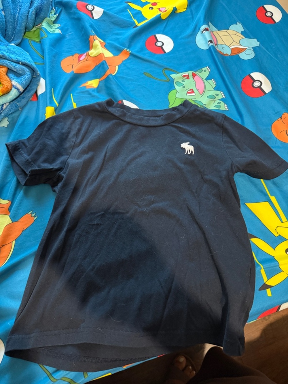Abercrombie & Fitch Boys Navy Short Sleeve Logo Tee
